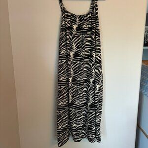 H & M Animal Print Maxi dress 100% cotton medium